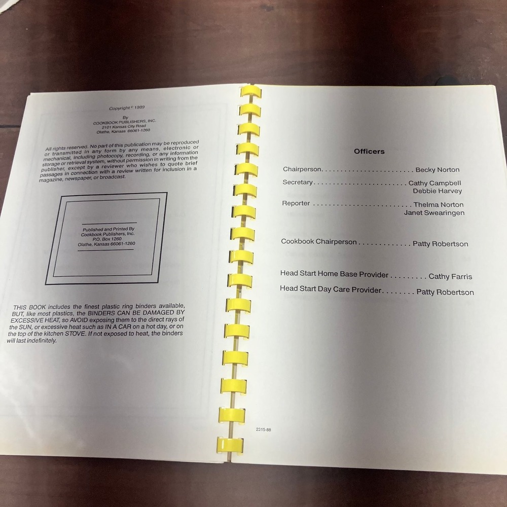 Kitchen Kapers Scotland County Head Start Cookbook 1989 Spiral-Bound - Picture 3 of 9